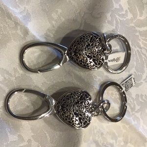 NWT pair Brighton charmer heart key chain